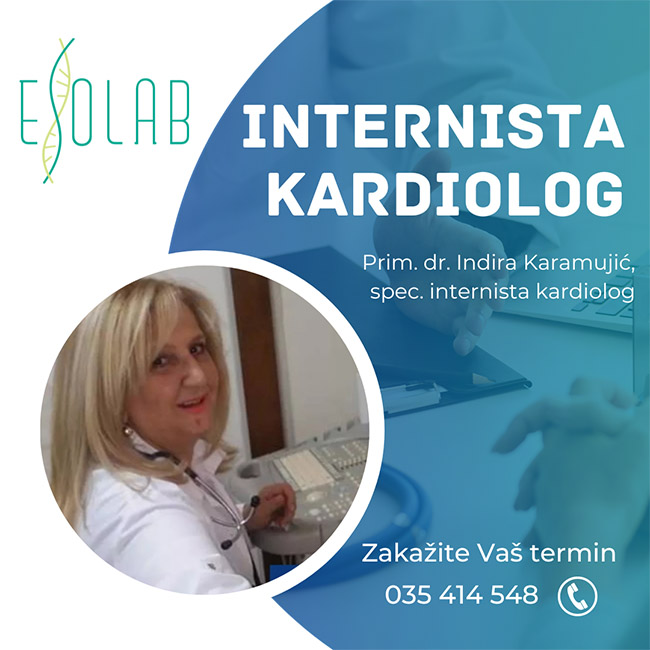 Poliklinika EsoLab Lukavac - Internista kardiolog, prim.dr. Indira Karamujić